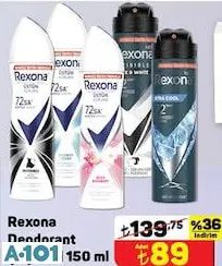 REXONA DEODORANT ÇEŞİTLERİ 150 ML REXONA DEODORANT ÇEŞİTLERİ 150 ML